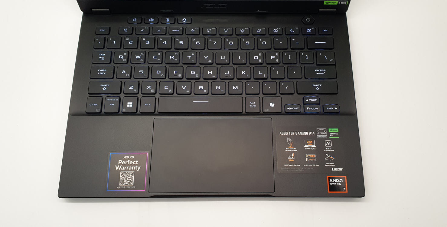 [최저가]ASUS 14인치 게이밍노트북 A14(라이젠7 260/5060/램32GB/QHD) 이미지