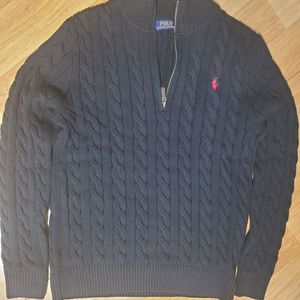 폴로 랄프로렌 꽈배기 반집업 니트 스웨터 이미지