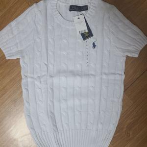 폴로 랄프로렌 여성 꽈배기 반팔 니트 이미지