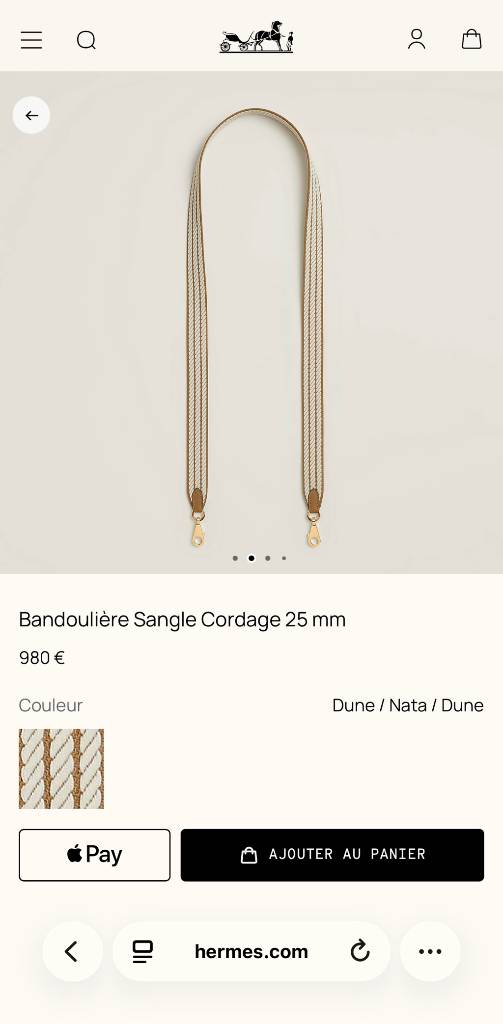 에르메스 매장구입 스트랩 새상품 85cm 인보이스포함 풀구성 정가 이하 이미지