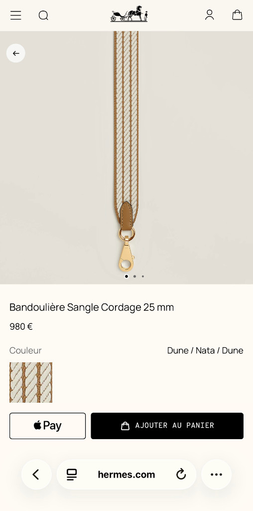 에르메스 매장구입 스트랩 새상품 85cm 인보이스포함 풀구성 정가 이하 이미지