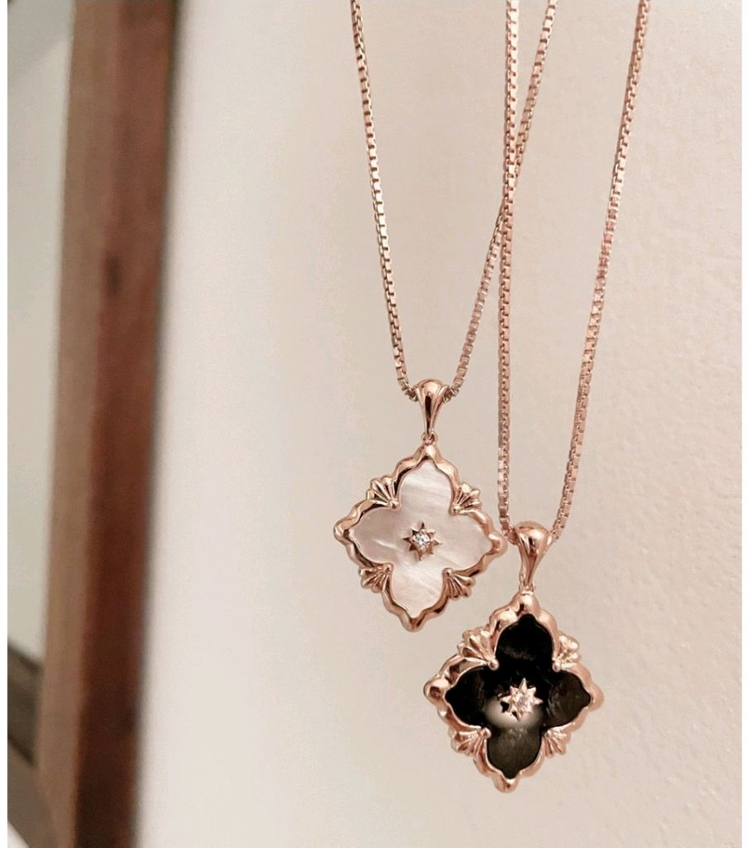 택포,일괄,새상품,선물박스포장]925실버각인 주문제작 최고급 자개 목걸이 귀걸이 세트/스와로브스키 반클리프 루이비통 이미지