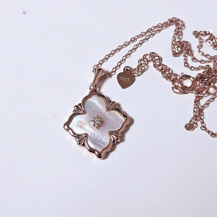 택포,일괄,새상품,선물박스포장]925실버각인 주문제작 최고급 자개 목걸이 귀걸이 세트/스와로브스키 반클리프 루이비통 이미지