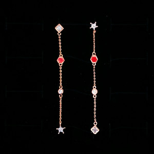 [새상품]지르코니아 롱 드롭 귀걸이/목걸이 반지 팔찌 진주 샤넬 14k 18k 스와로브스키 반클리프 루이비통 디올 이미지