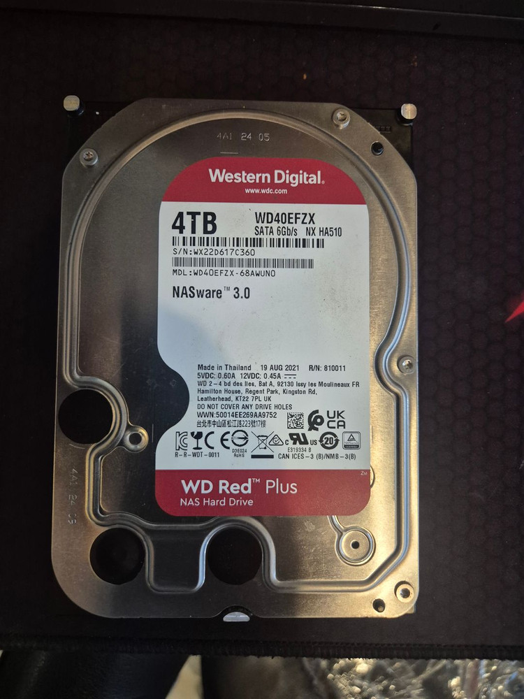 NAS용 하드디스크 4TB 2개 팝니다. 시게이트 나스웨어 . 웬디 아이언울프 플러스 이미지