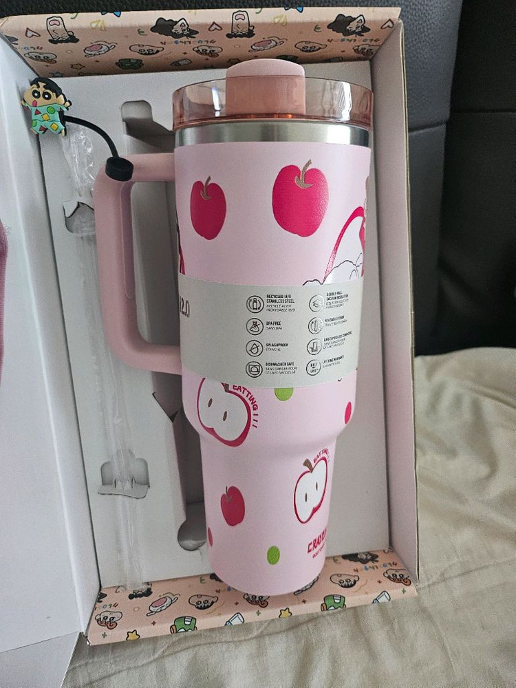 스탠리 짱구 퀜처 H2.0 텀블러 40oz 핑크 이미지