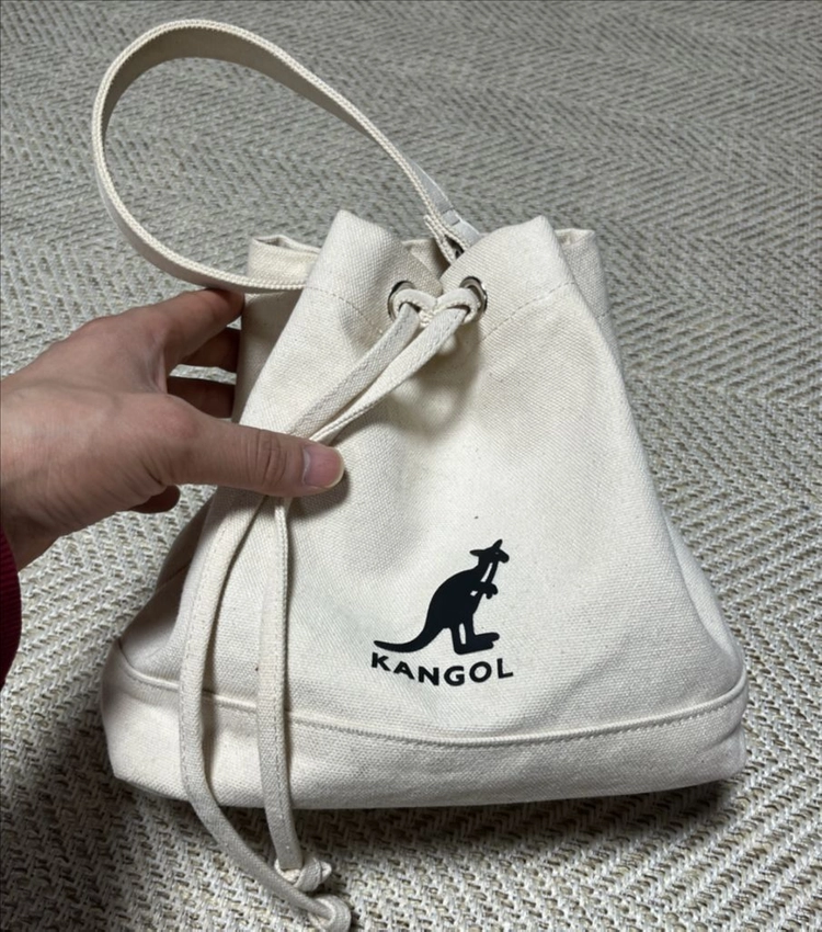 캉골 아이보리 캔버스 버킷백 핸드백 크로스백 이미지
