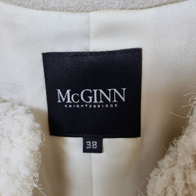 (새제품)McGinn 매긴 여우털 100%부클 코트 55반 ~66사이즈 이미지