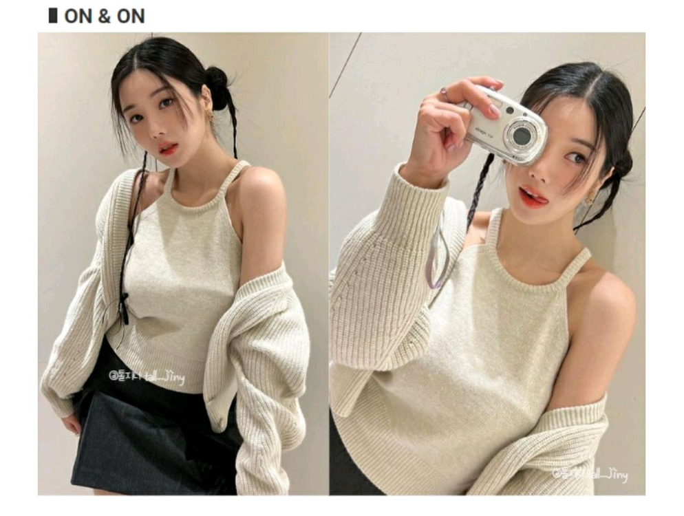 온앤온 홀터넥 랩가디건 SET 세트/1 이미지