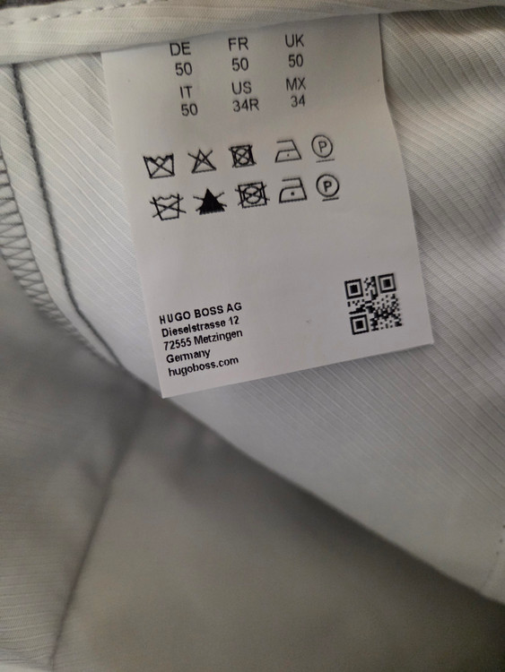 HUGO BOSS 남성 그레이 팬츠 50/34R 이미지