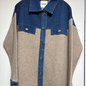 산드로 데님 니트 가디건 이미지