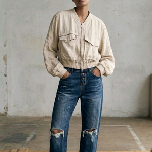 자라 린넨 블루종 점퍼 이미지