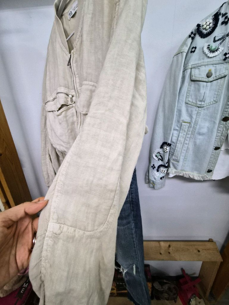 자라 린넨 블루종 점퍼 이미지