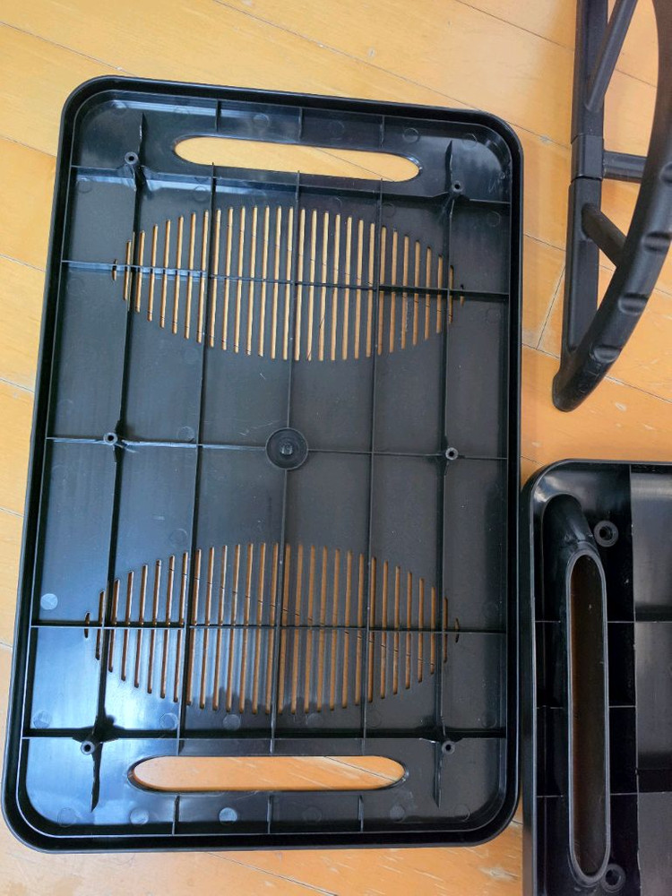 각도조절 가능한 발받침대 다리받침대 풋레스트 (블랙) 리빙숲 브리즈 이미지