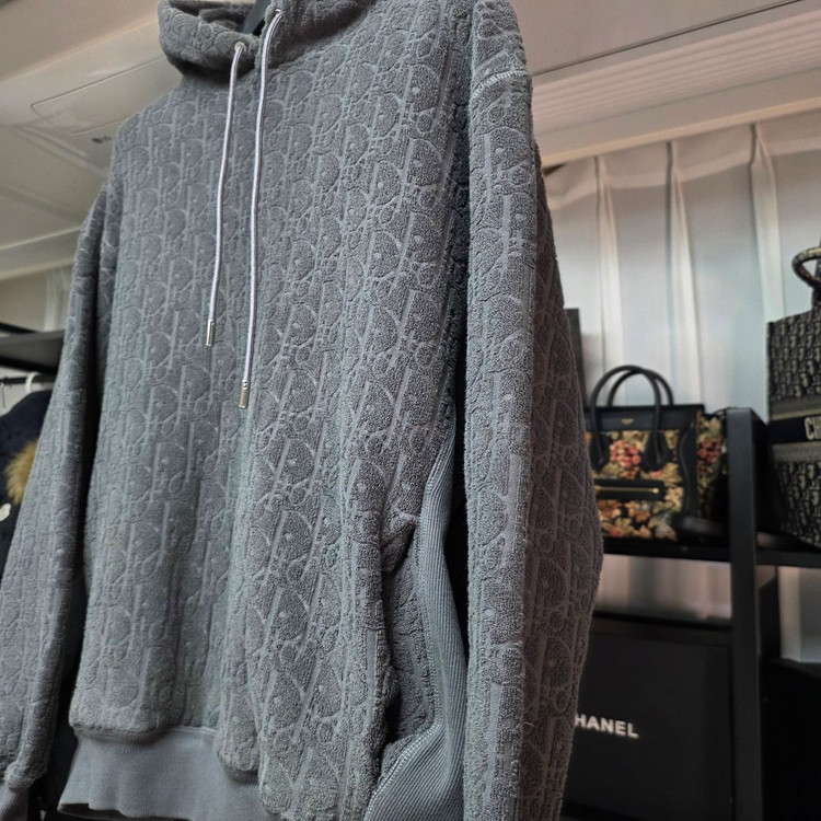 {클로젯}[XL]디올 오블리크 코튼 테리 자카드 후드티 이미지