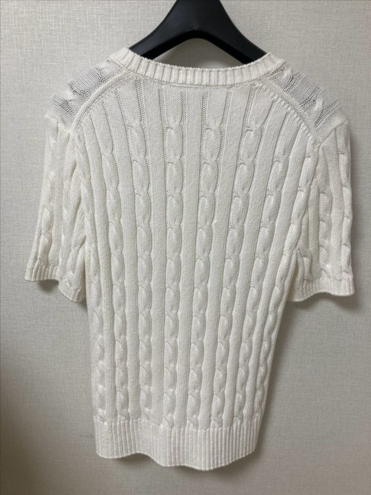 라코스테 케이블 니트 반팔 가디건 이미지