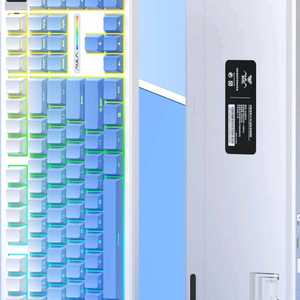 미개봉새상품)독거미 기계식 키보드 AULA F108 PRO 오로라블루 색 팜 이미지