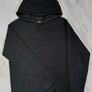 [정품 파격가 남여공용] 슈프림 블랙 자수로고 후드티 후드집업 M 사이즈 (발망 아미리 디스쿼어드2) 이미지