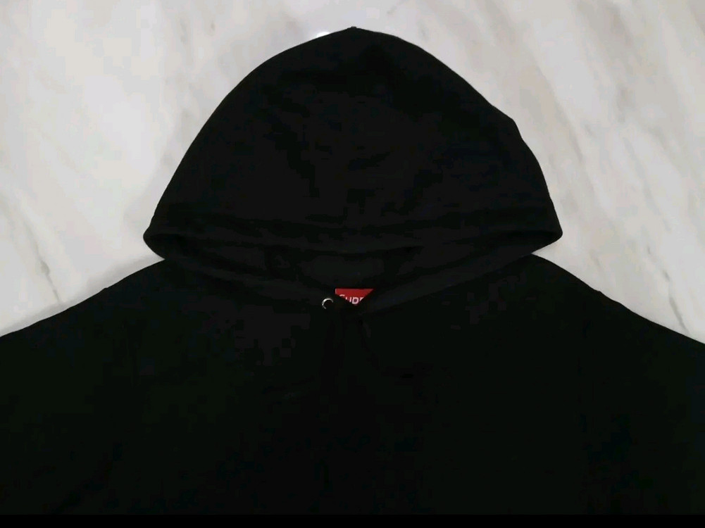 [정품 파격가 남여공용] 슈프림 블랙 자수로고 후드티 후드집업 M 사이즈 (발망 아미리 디스쿼어드2) 이미지