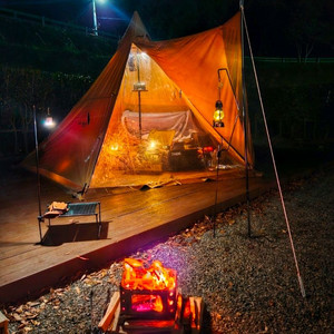 텐트마크디자인 서커스tc + 우레탄창 + 토효(랜턴걸이+선반) 텐트 캠핑 이미지