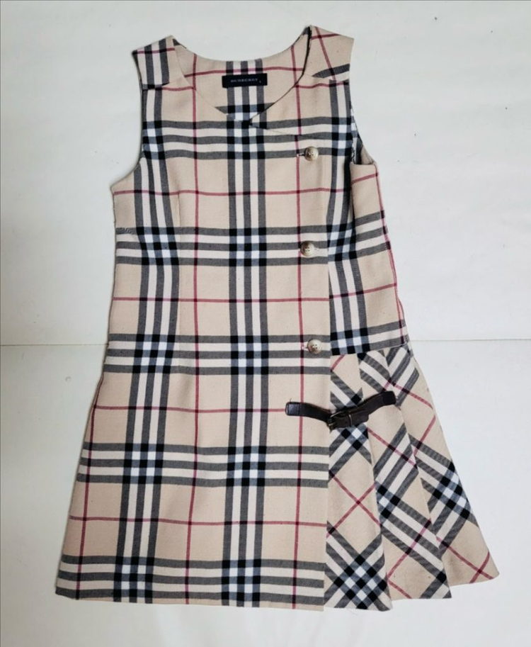 버버리 키즈 체크 원피스 & 트렌치 코트(착샷O) 이미지