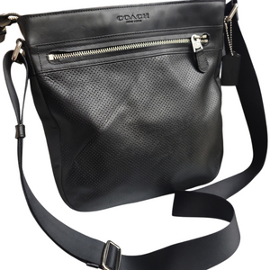 코치 남성 가죽 크로스백 블랙 메신저백 이미지