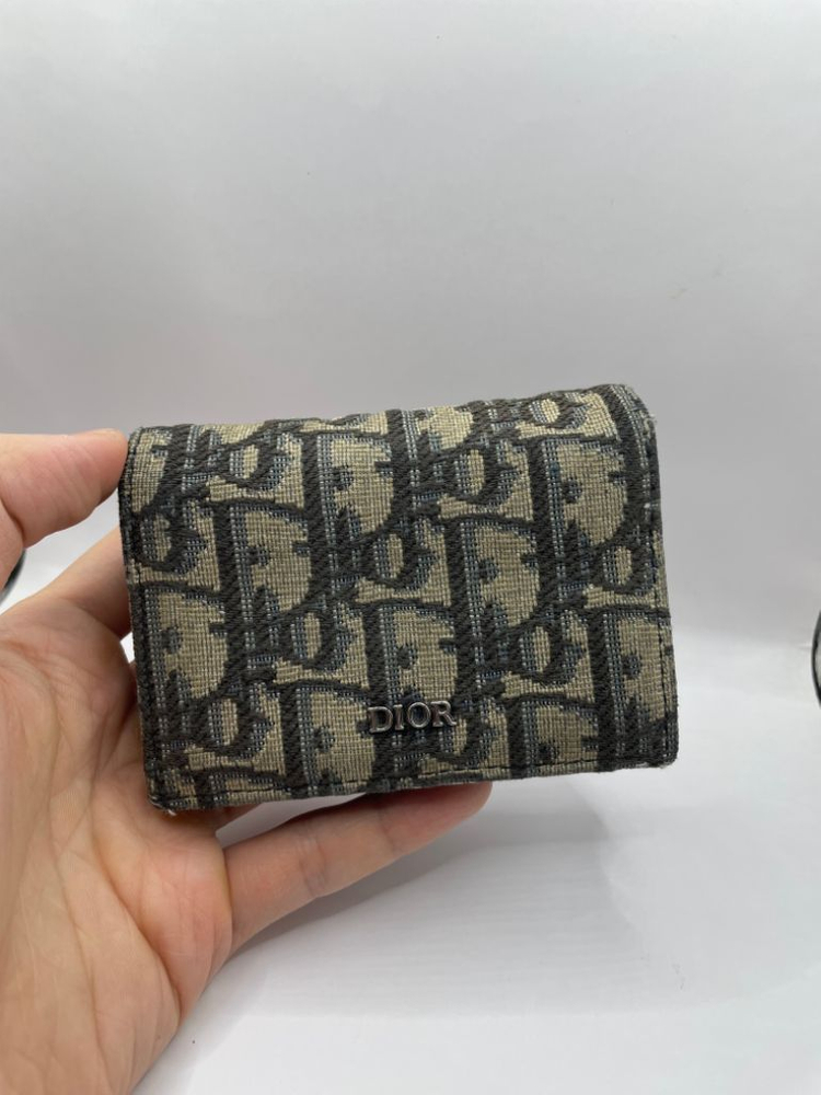 디올 오블리크 비즈니스 카드 지갑 베이지 이미지