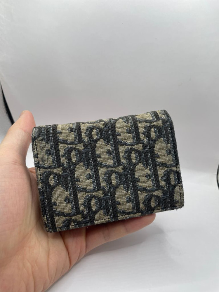 디올 오블리크 비즈니스 카드 지갑 베이지 이미지