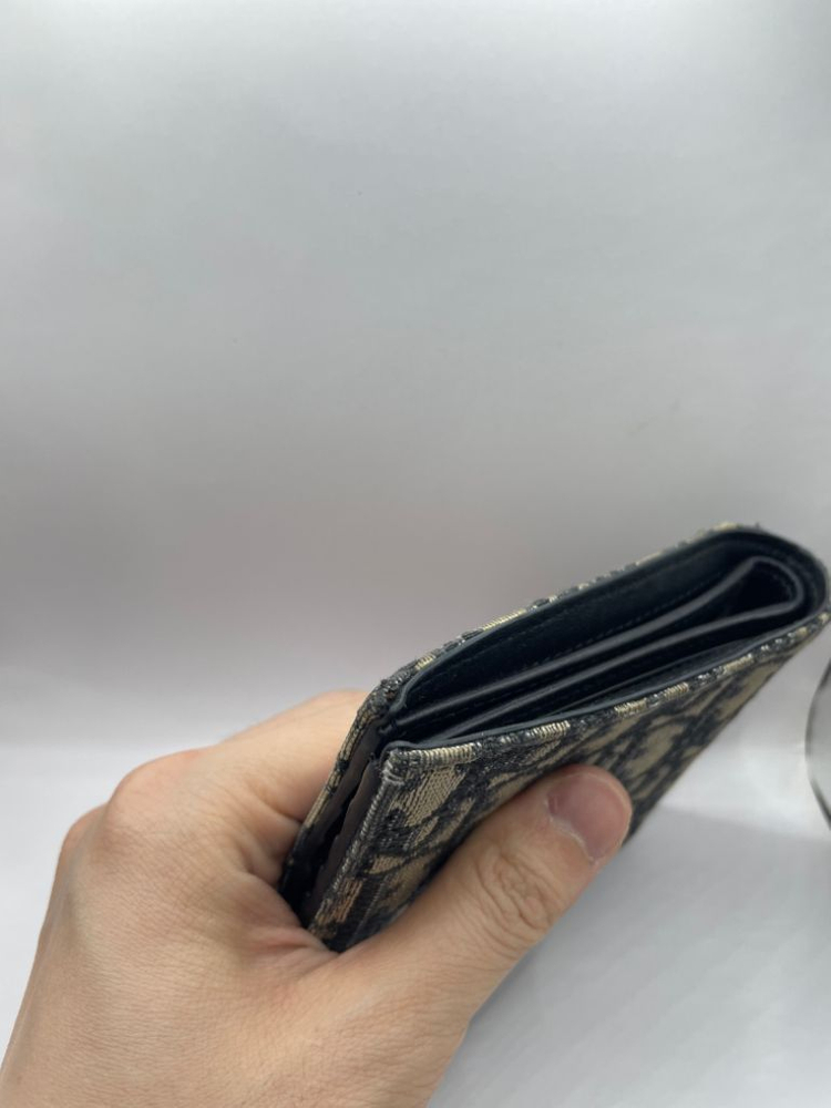 [영수증] 디올 오블리크 반지갑 베이지 이미지