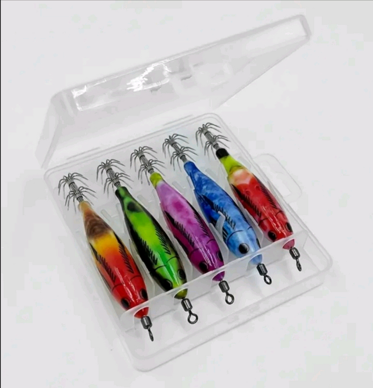 형광 야광 쭈꾸미 갑오징어 에기 5개 세트 쭈갑 루어 이미지