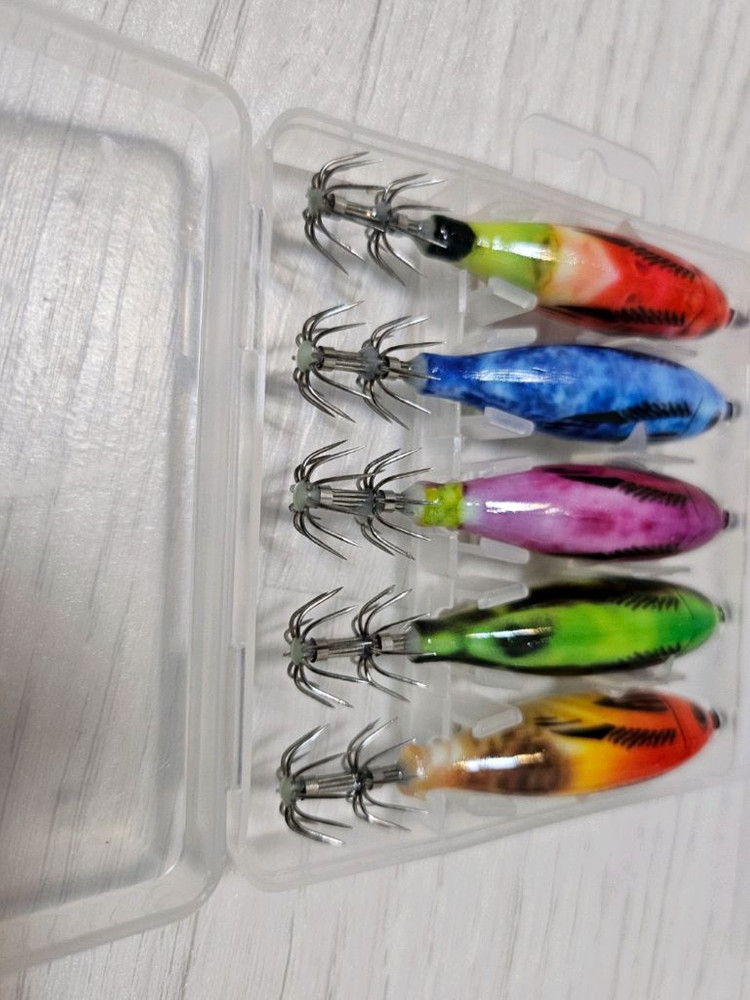 형광 야광 쭈꾸미 갑오징어 에기 5개 세트 쭈갑 루어 이미지