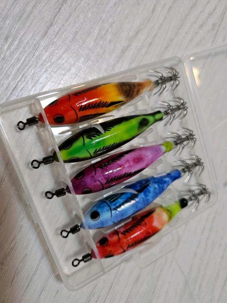 형광 야광 쭈꾸미 갑오징어 에기 5개 세트 쭈갑 루어 이미지