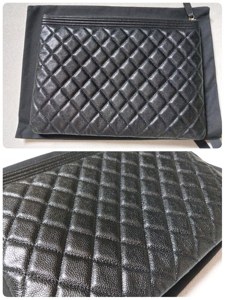 샤넬 보이 캐비어 뉴미듐 클러치(3회착용) 이미지