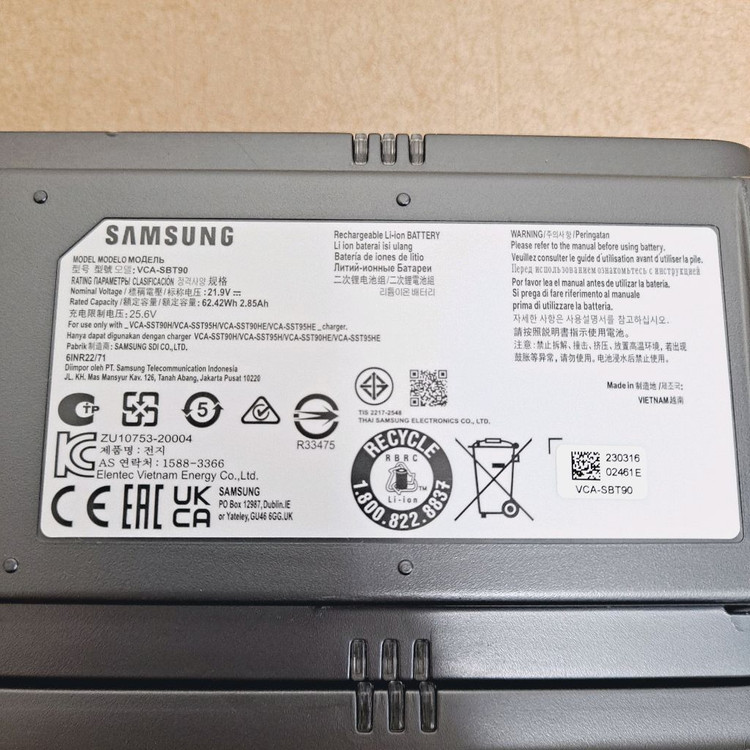 삼성제트 무선청소기 방전배터리 개당오천 부품용 배터리팩 VCA-SBT90 이미지