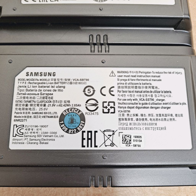 삼성제트 무선청소기 방전배터리 개당오천 부품용 배터리팩 VCA-SBT90 이미지