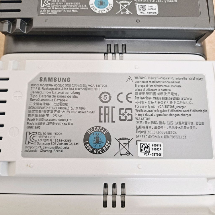 삼성제트 청소기 방전배터리 개당오천 부품용 VCA-SBT90E 21.6v 이미지