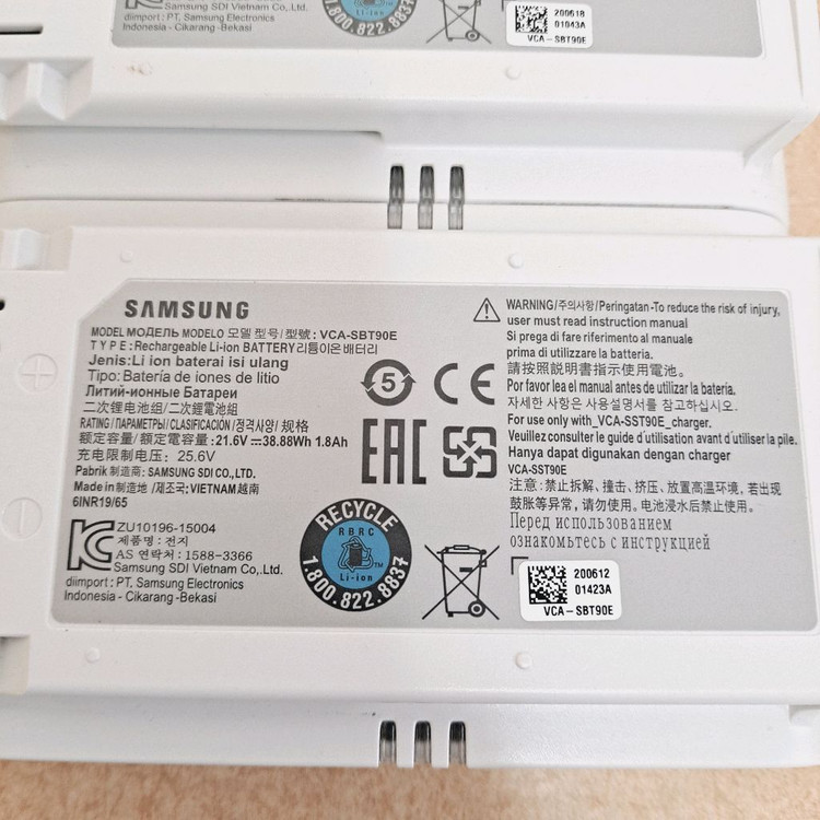 삼성제트 청소기 방전배터리 개당오천 부품용 VCA-SBT90E 21.6v 이미지