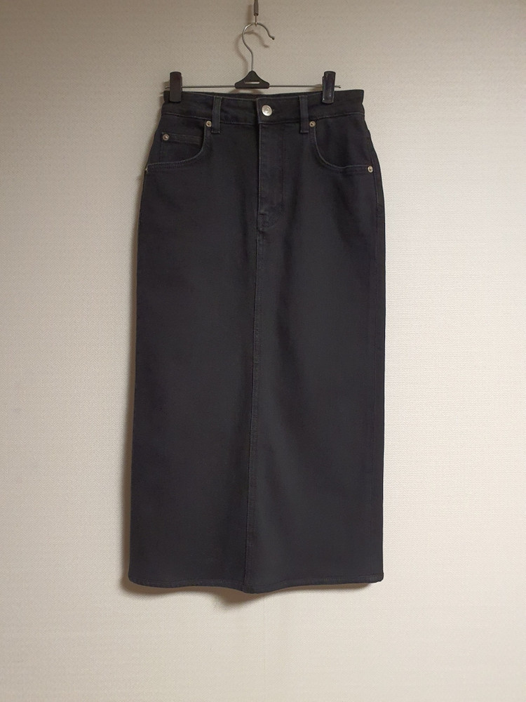 마쥬 MAJE 흑청 슬릿 데님 스커트 44사이즈 정품 이미지