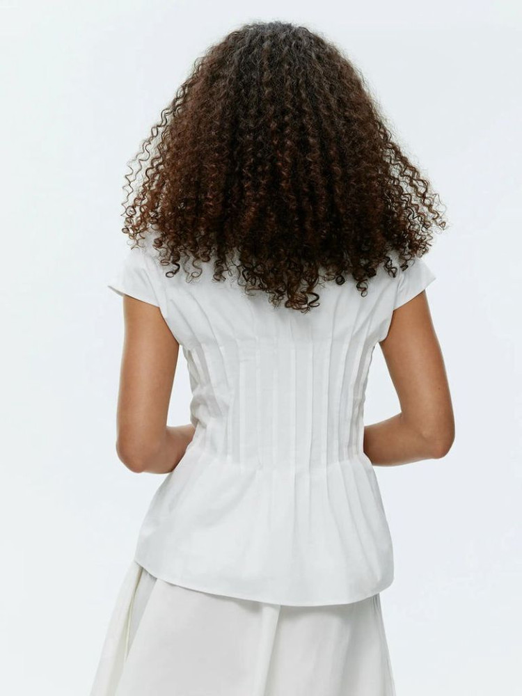 아르켓 타이 프론트탑 블라우스 34 판매해요 이미지