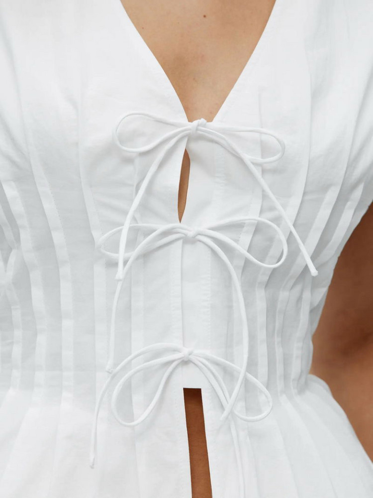 아르켓 타이 프론트탑 블라우스 34 판매해요 이미지