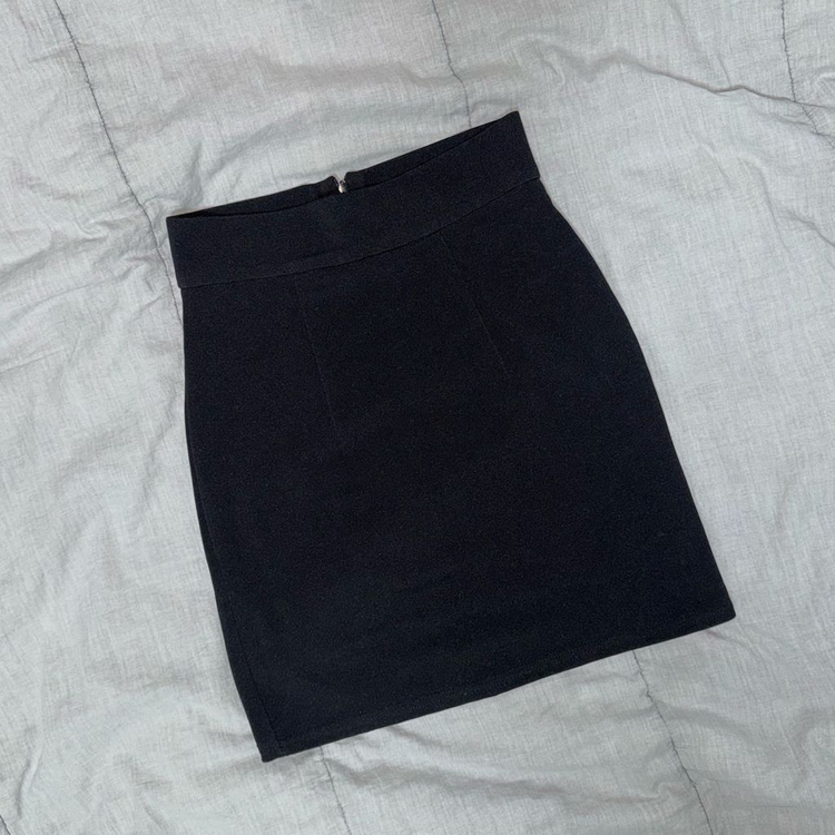 검정 H라인 치마 숏스커트 블랙 S 이미지