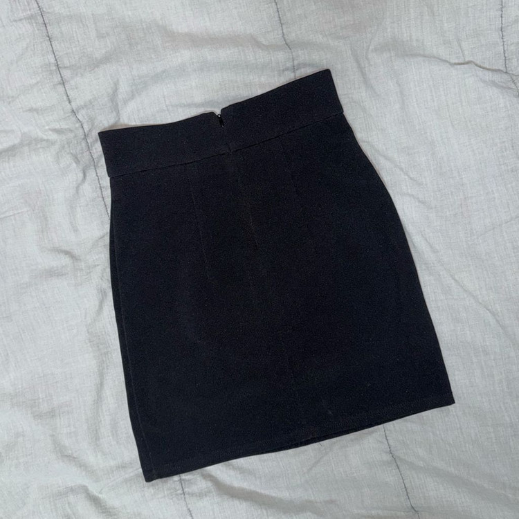 검정 H라인 치마 숏스커트 블랙 S 이미지