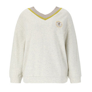 여자 패브릭 자수 브이넥 맨투맨 티셔츠 free 이미지