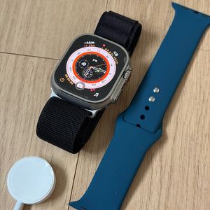 애플워치 울트라1(1세대) 내추럴 티타늄 셀룰러+gps 49mm S급 풀박스 38만 이미지
