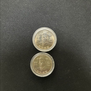 1987년 100원 동전 2개 세트 이미지