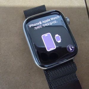 애플워치7 45mm 스테인리스 실버 이미지