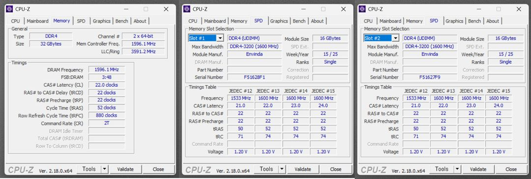램 DDR4 3200MHZ 32GB (16GB x 2EA) 이미지