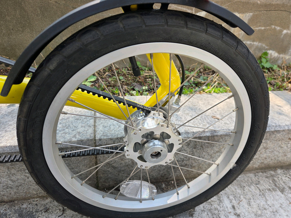 (새제품급)스트라이다 접이식 자전거 형광 옐로우 + 스트라이다 가방 이미지