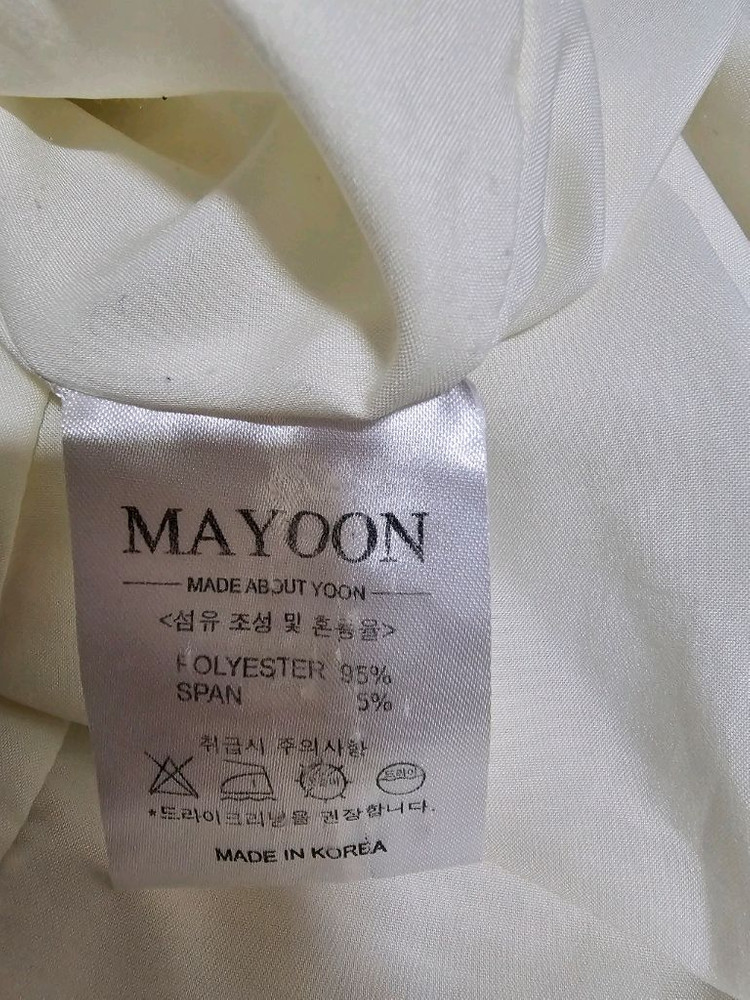 my Yoon. 화이트 플리츠 스타일 롱원피스 55-55반 이미지