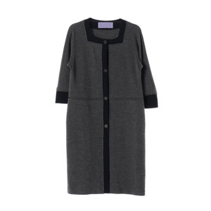 베라왕 울100% 스퀘어넥 버튼 원피스 그레이 네이비 이미지